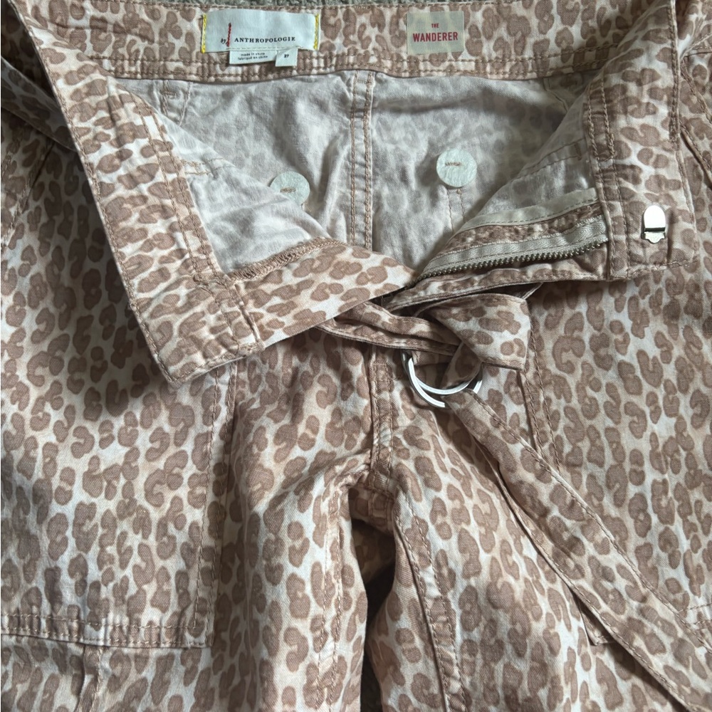 Anthropology Leopard Print Tan women Pants - Picture 4 of 6